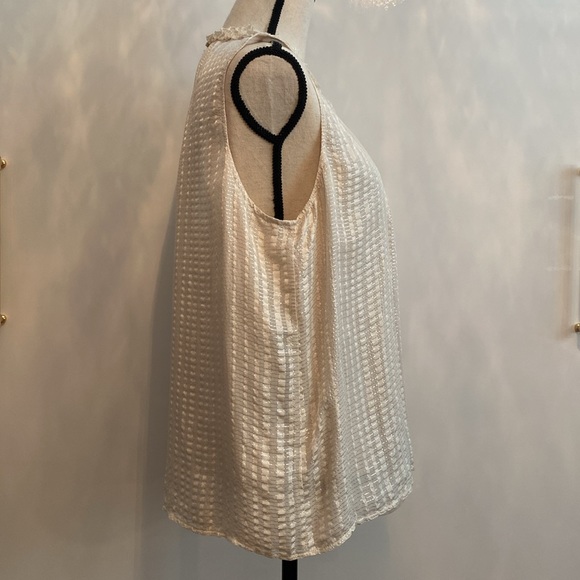 🌷 WHBM • Metallic Shimmer Sleeveless Top - Picture 8 of 14